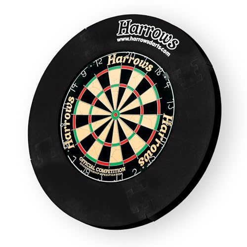 Harrows 4-teiliger Schutzrahmen für Dartscheiben, schwarz, 70 cm von Harrows