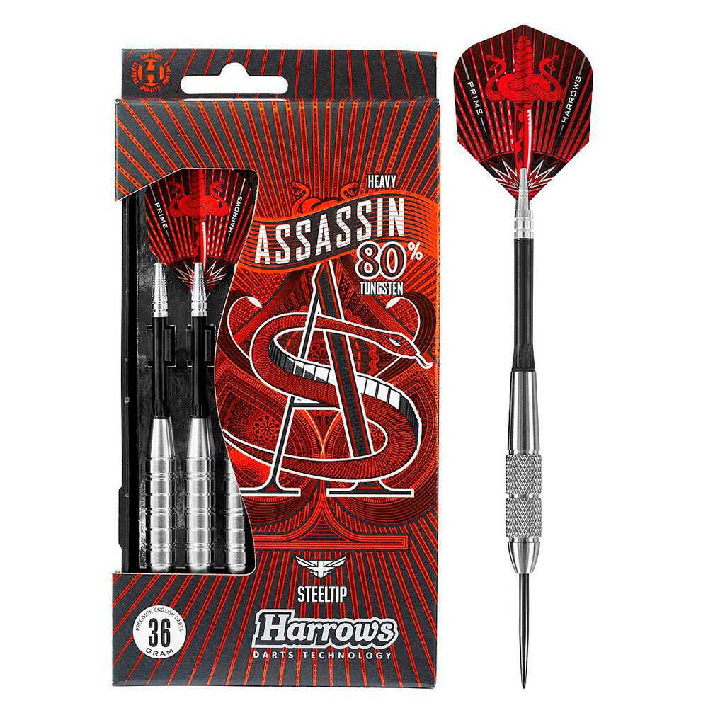 Harrows Assassin 80% Tungsten Darts Rot 28 g von Harrows