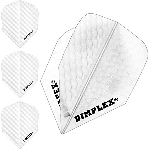 Harrows Dimplex geprägte Dart-Flights, 75 Mikrometer, Standard, 5 Sets (15 Stück) (transparent) von Harrows