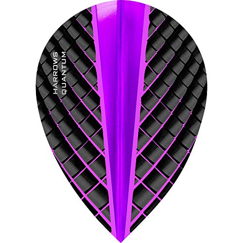 Harrows Quantum Dart Flights, 100 Micron – Pear – 3D – Effekt 10 Sets (30), violett von Harrows