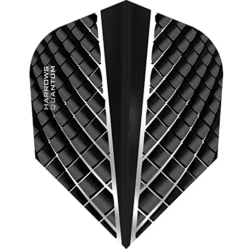 Harrows Quantum Dart Flights, 100 Micron – Standard – 3D Effekt – 1 Set (3), Schwarz von Harrows