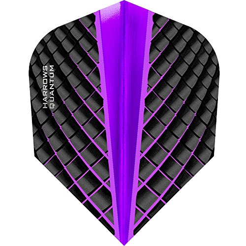 Harrows Quantum Dart Flights, 100 Micron – Standard – 3D Effekt – 1 Set (3), violett von Harrows