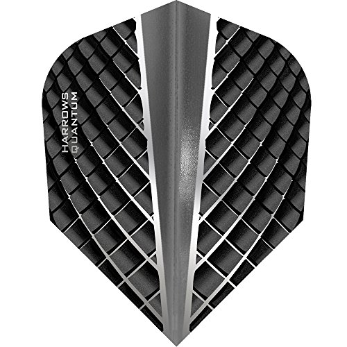 Harrows Quantum Dart-Flights, 100 Mikrometer, Standard, 3D-Effekt, 10 Sets (30 Stück) (Smokey) von Harrows