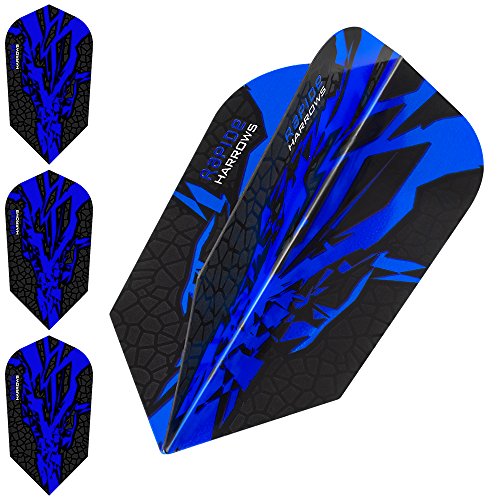 Harrows Rapide X Dart-Flights, 100 Mikron, schmal, 5 Sets (15 Stück) (blau) von Harrows