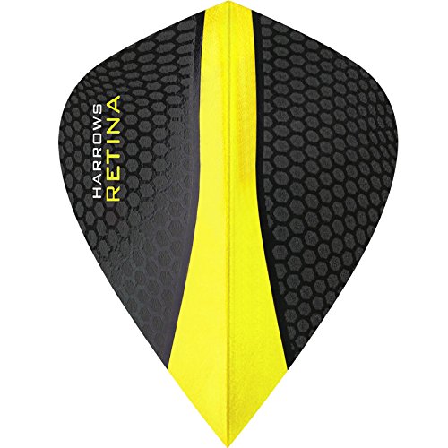 Harrows Retina Dart-Flights – 100 Mikron – extra stark – Drachen – 10 Sets (30 Stück) (gelb) von Harrows
