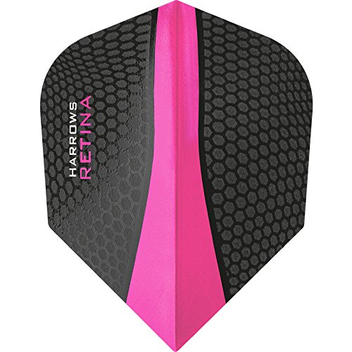 Harrows Retina Dart-Flights, 100 Mikron, extra stark, Standard, 5 Sets (15 Stück) (Pink) von Harrows