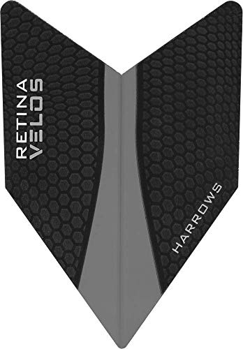 Harrows Retina Dart-Flights – extra stark – Velos – 10 Sets (30) (schwarz) von Harrows