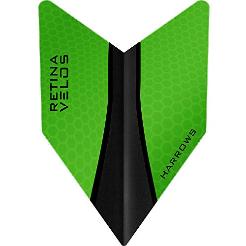 Harrows Retina-X Dart-Flights – extra stark – Velos – 10 Sets (30) (grün) von Harrows