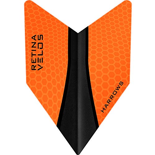 Harrows Retina-X Dart-Flights, extra stark, Velos, 5 Sets (15 Stück) (orange) von Harrows