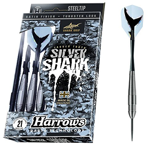 Harrows Silver Shark Dart-Set, Stahlspitze, 21 g von Harrows