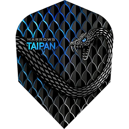Harrows Taipan Dart-Flights, 100 Mikron, 3 Sets mit 3 Flights, Standard Nr. 6, Aqua Blue von Harrows