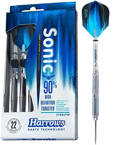 Harrows Unisex-Adult Sonic steeltip Dart Steel, Blue, 26 g von Harrows