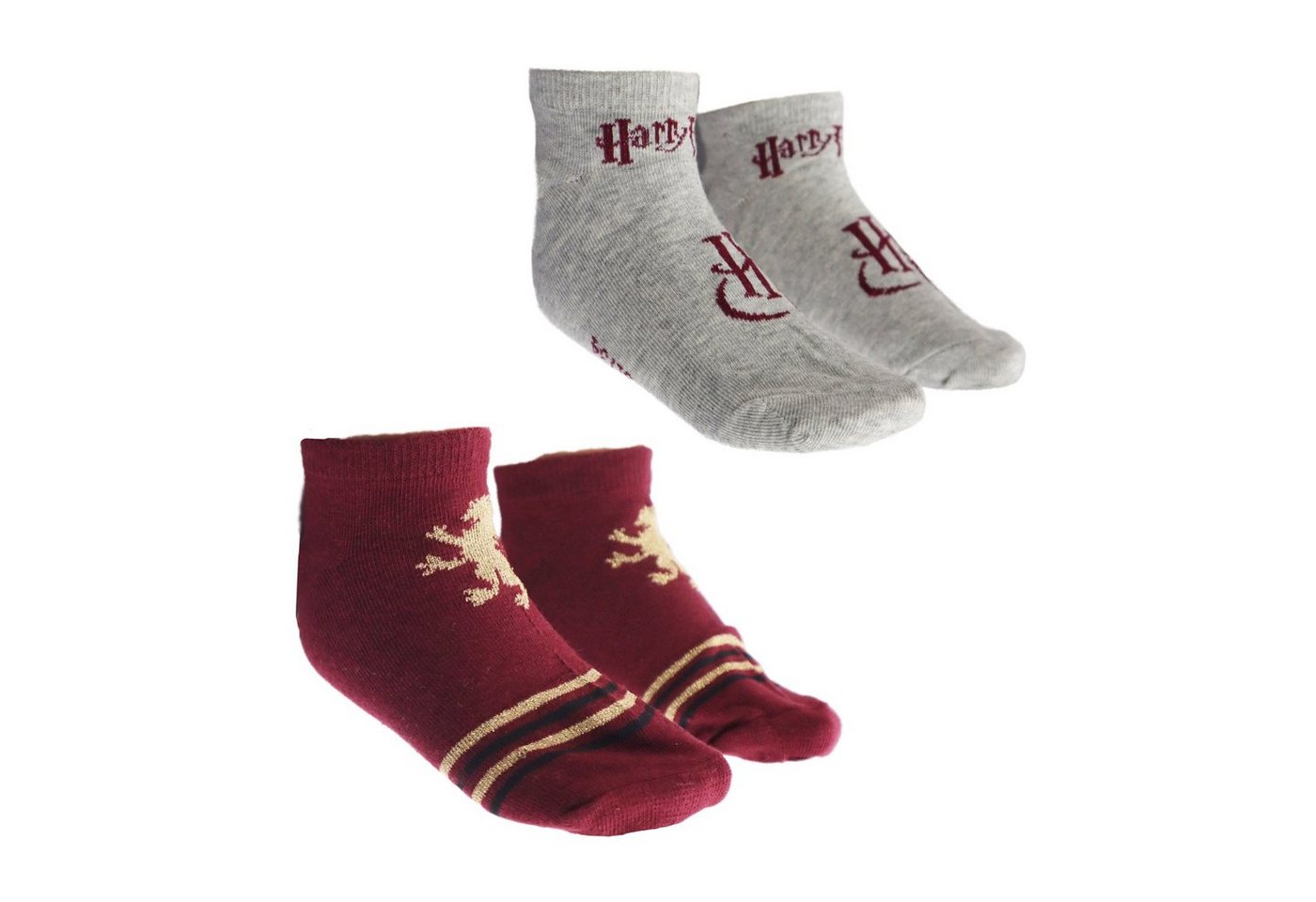 Harry Potter Kurzsocken Harry Potter Hogwarts kurze Sneaker Kinder Socken 2er Pack Gr. 27 bis 38 von Harry Potter