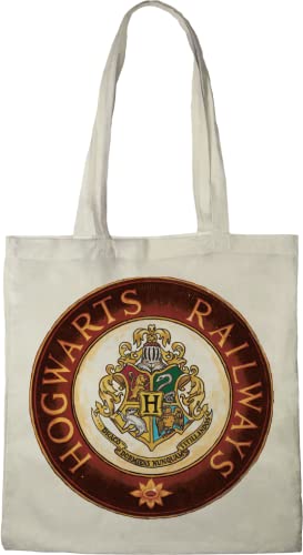 Harry Potter Tote Bag, Hogwarts, Referenz: BWHAPOMBB002, Ecru, 38 x 40 cm von Harry Potter