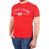 Harvey Miller Polo Club Fashion Herren T-Shirt HRM4490 Red von Harvey Miller