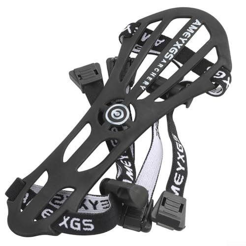 Verstellbarer, leichter Armschutz für Bogenschießen für Junioren und professionelle Bogenschützen (schwarz) von Hasaller