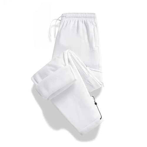 Hasdnker Jeans Hose Jeanshose Neueherbst Und Winter Herrenmode Sporthose Kordelzug Jogginghose Hose Lässige Multi Pockets Baggy Pants Sweatpant XXL Weiß von Hasdnker