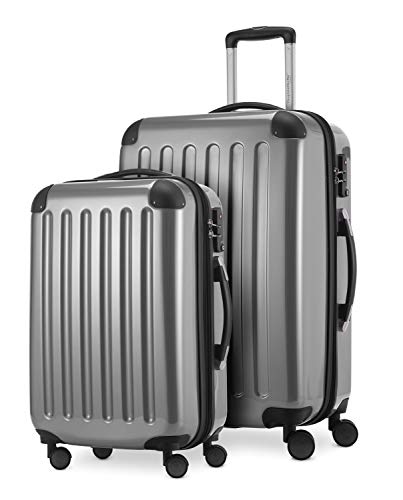 HAUPTSTADTKOFFER - Alex - 2er Kofferset Hartschale glänzend, mittelgrosser Koffer 65 cm + Handgepäck 55 cm, 74 + 42 Liter, TSA von Hauptstadtkoffer