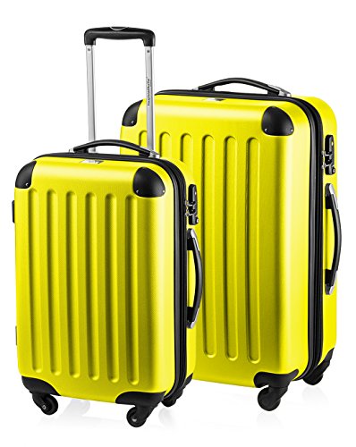 HAUPTSTADTKOFFER - Spree - 2er Koffer-Set Hartschale Matt, TSA, 55 / 65 cm, mit Volumenerweiterung, Gelb von Hauptstadtkoffer