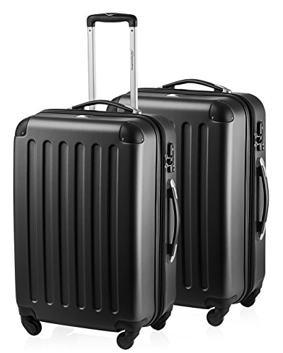 HAUPTSTADTKOFFER - Spree - 2er Koffer-Set Hartschale Matt, TSA, 65 cm mit Volumenerweiterung, Schwarz von Hauptstadtkoffer