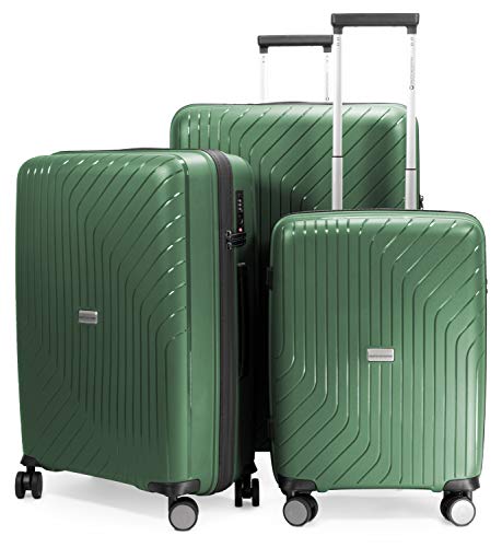 HAUPTSTADTKOFFER TXL - 3er Kofferset, TSA, Trolley-Set, 4 Rollen, Rollkoffer, EXTRA LEICHT, Reisekoffer, (S, M & L), Titan von Hauptstadtkoffer