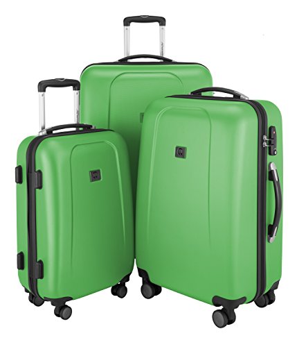 HAUPTSTADTKOFFER - Wedding - 3er Koffer-Set Trolley-Set Rollkoffer Reisekoffer, TSA, Doppelrollen, (S, M & L), Apfelgrün von Hauptstadtkoffer