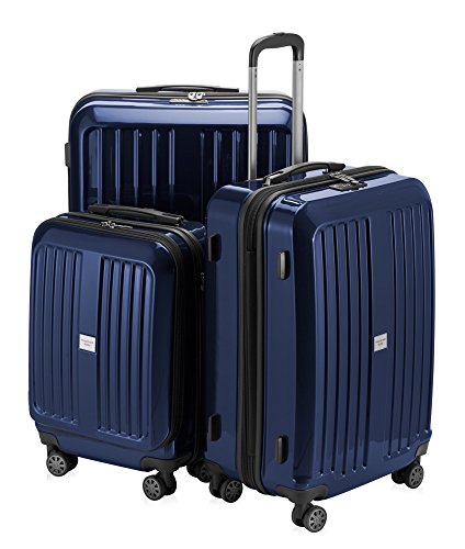 HAUPTSTADTKOFFER - X-Berg - 3er Koffer-Set Koffer Trolley Hartschalenkoffer, TSA (S, M, L ), Dunkelblau von Hauptstadtkoffer