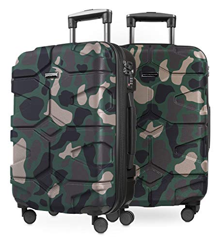HAUPTSTADTKOFFER - X-Kölln - 2er Koffer-Set Handgepäck Trolley-Set Rollkoffer Reisekoffer, TSA, (S & S), Camouflage matt von Hauptstadtkoffer