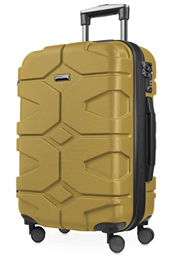 HAUPTSTADTKOFFER - X-Kölln - Handgepäck Hartschalen-Koffer Trolley Rollkoffer Reisekoffer, TSA, 55 cm, 42 Liter, Herbstgold matt von Hauptstadtkoffer