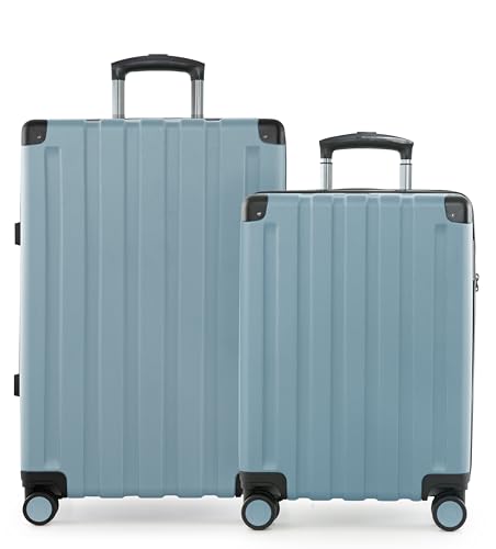 Hauptstadtkoffer Q-Damm - 2er Kofferset, Trolley-Set, TSA, Rollkoffer, Reisekoffer, (S & M), Poolblau von Hauptstadtkoffer