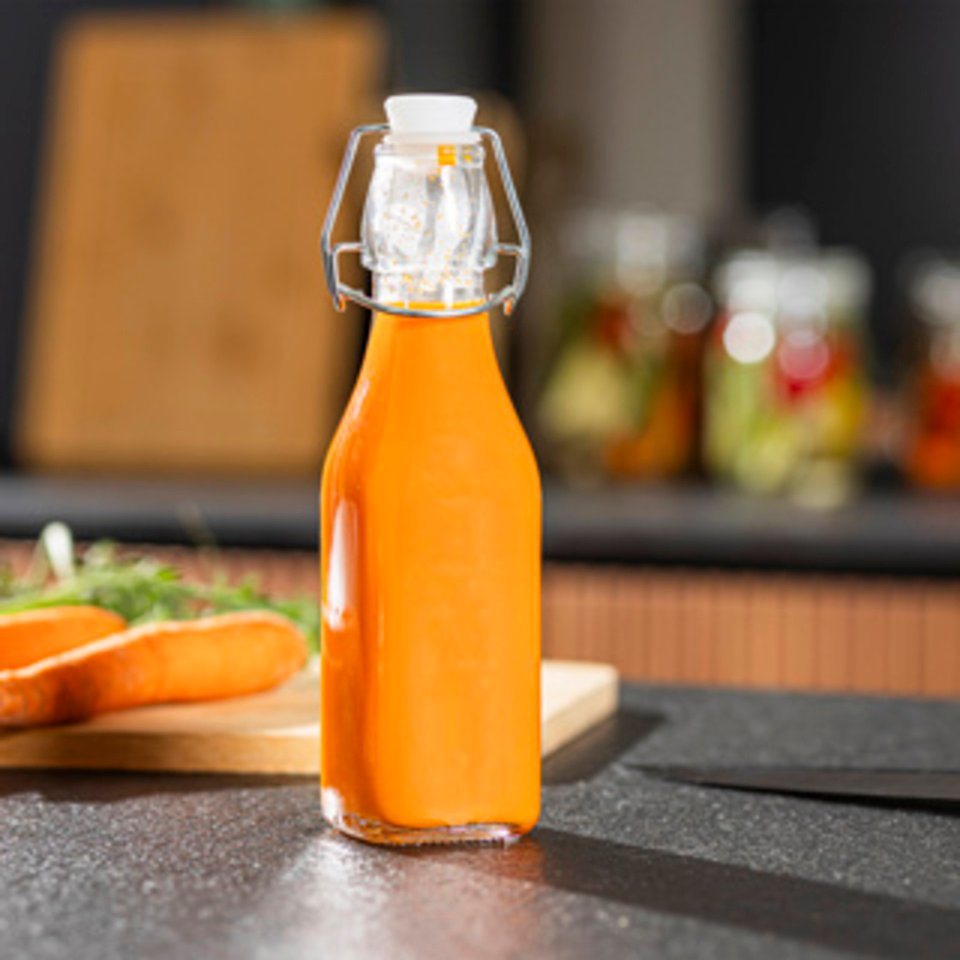 Haushalt International Trinkflasche Bügelverschlußflasche 250 ml vierkantig Haushalt International Trinkflasche Bügelverschlußflasche 250 ml vierkantig von Haushalt International