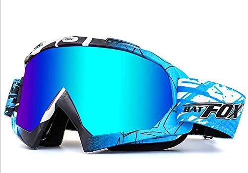 Hava Kolari Motorradbrille, Ski, Motocross Langlauf Mountainbike Outdoor-Aktivitäten Schutzbrille Maske UV-Schutz Wind und Sand (Blau) von Hava Kolari