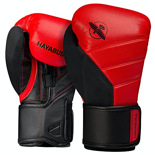 Hayabusa T3 Boxhandschuhe Boxhandschuhe Damen Herren - Rot/Schwarz, 16oz von Hayabusa