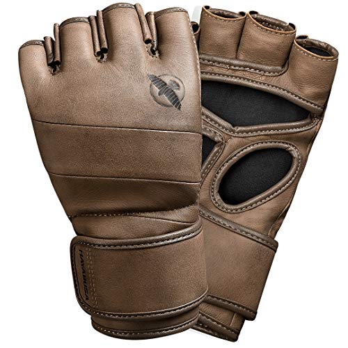 Hayabusa T3 LX 4oz MMA Handschuhe aus Leder Ideal für Kampf - Braun, Größe M von Hayabusa