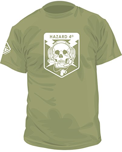 Hazard 4 APRG-OPS-ODG (r) T-Shirt mit Totenkopf-Motiv, Größe XL, Schwarz, Od Green von Hazard 4