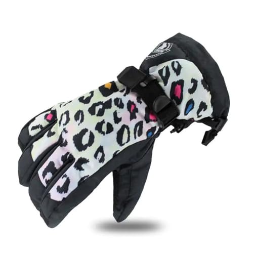 Hcclijo Damen Winter Winddicht Wasserdicht Verdickung Warme Handschuhe Bergsteigen Reiten rutschfeste Motorrad Ski Handschuhe New Leopard M von Hcclijo