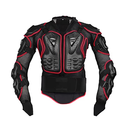 Hcclijo Herren Motorrad Body Armor Motocross Brust Rücken Protektor Weste Reiten Motorrad Schutz Body Guard MC1001R Jacke 4XL von Hcclijo