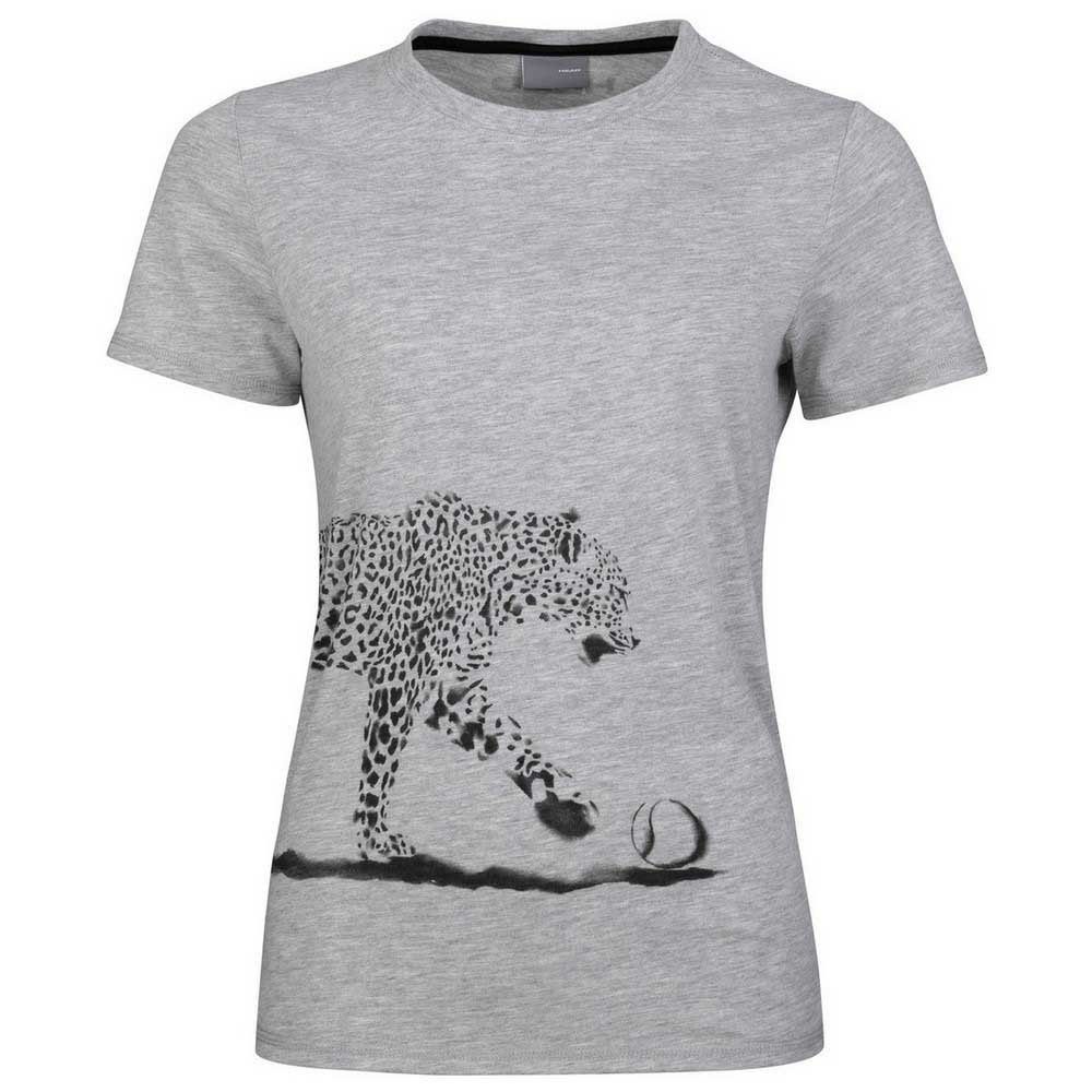 Head Racket Leopard Short Sleeve T-shirt Grau S Frau von Head Racket