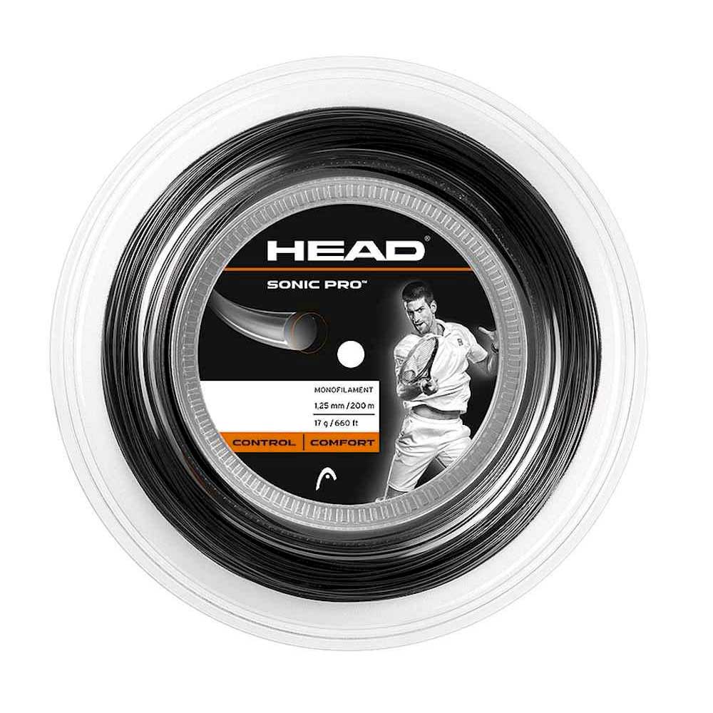Head Racket Sonic Pro 200 M Tennis Reel String Schwarz 1.30 mm von Head Racket