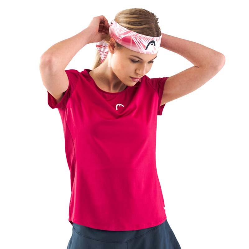 Head Racket Tie-break Short Sleeve T-shirt Rosa L Frau von Head Racket