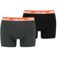 2er Pack HEAD Basic Boxershorts Herren grey/red L von Head