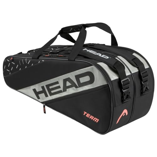 HEAD Unisex-Adult Team Racquet Bag L Tennistasche, Schwarz/Ceramic, L von Head