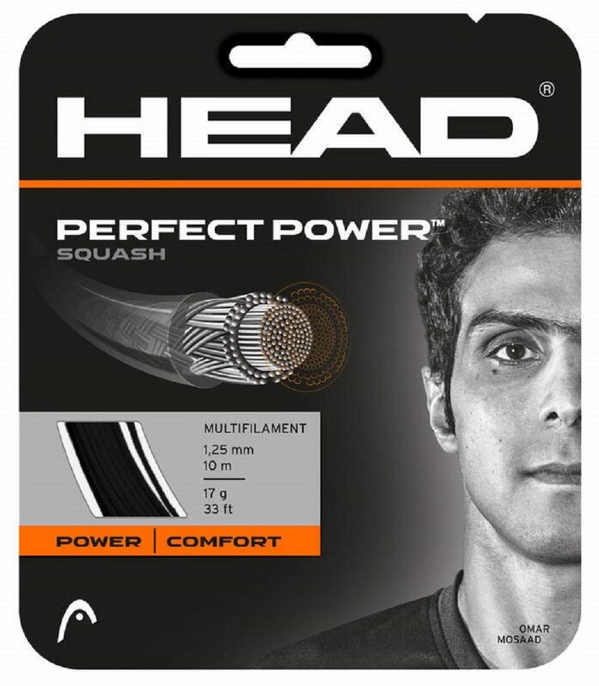 Head Squashsaite HEAD PERFECT POWER SQUASH 10m SET 1.30mm weiß von Head