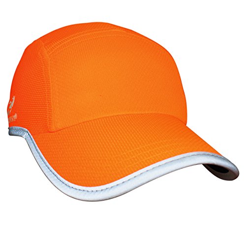 Headsweats Unisex Race Hat Hi Vis Reflekterende Løbehue Sportkappe, Neon Orange, Einheitsgröße EU von Headsweats