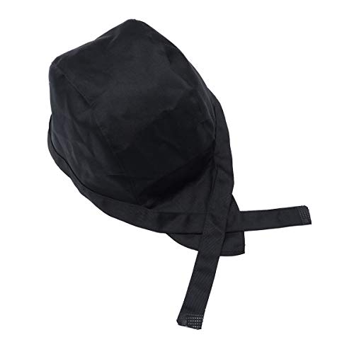 Healifty 2 stücke koch binden zurück Kappe professionelle Kochen Kopf wrap ideal für kochmütze (Schwarz) von Healifty