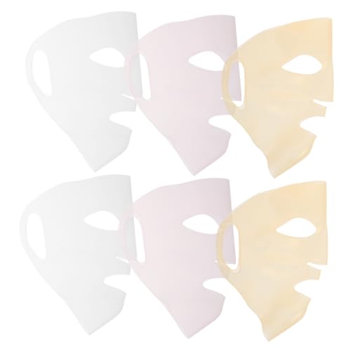 Healvian 6 Stück Gesichtsmaske Mit Festem Deckel Silikon Maskenhülle Gesichtsmaske Silikon Gesichtsmaskenhülle Beauty Maskenhülle Silikon Gesichtsmaske Wiederverwendbare von Healvian