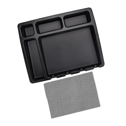 Healvian Barber Clipper Organizer Box mit Rutschfester Matte Langlebiger Haarschneidegerätehalter für Salon Vielseitiger Friseurzubehör Aufbewahrung Praktische Styling Station für von Healvian