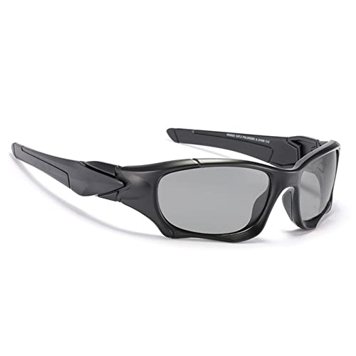 Hearda Outdoor Sports Sonnenbrille, Fahrrad Sonnenbrille Herren Damen Polarisiert Fahrradbrillen Radsportbrillen Outdooraktivitäten Sportbrille für Radfahren Angeln (Einheitsgröße,Schwarz) von Hearda