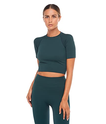 HEART and SOUL Crop Top Sportivo Donna - Infinity Deep Green von HEART and SOUL