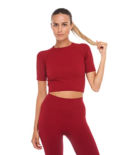 HEART and SOUL Crop Top Sportivo Donna - Infinity Rhubarb von HEART and SOUL